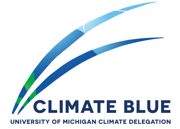 Climate Blue, University of Michigan Climate Delegation. Go to the home page.